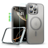 iPhone 16 Pro Max ESR Classic Pro Set HaloLock m. Bak Deksel & Skjermbeskyttelsesglass – MagSafe Kompatibel – Matt Grå
