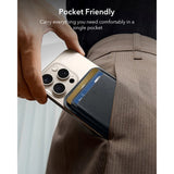 ESR HaloLock Kortholder i Kunstskinn med MagSafe - Svart