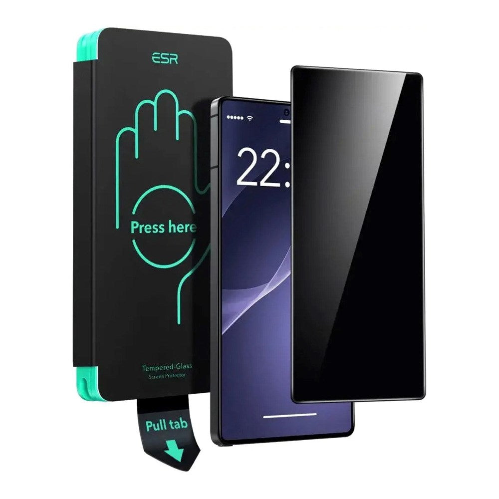 Samsung Galaxy S25 Ultra ESR Privacy Skjermbeskyttelse Herdet Glass med Monteringsboks - Gjennomsiktig