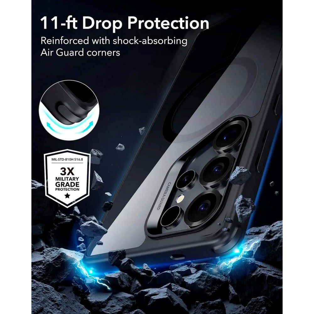 ESR Samsung Galaxy S25 Ultra Classic Hybrid Deksel - MagSafe Kompatibel - Gjennomsiktig / Svart