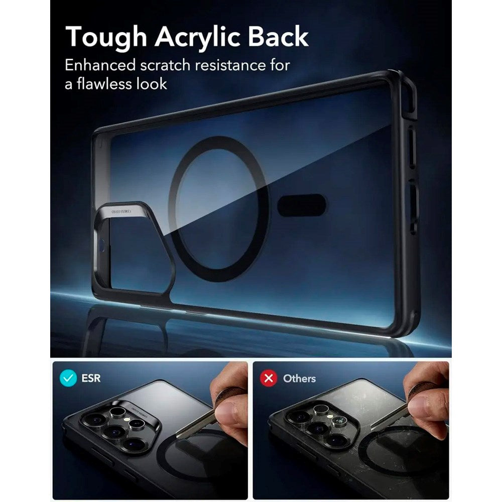 ESR Samsung Galaxy S25 Ultra Classic Hybrid Deksel - MagSafe Kompatibel - Gjennomsiktig / Svart