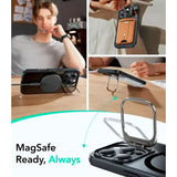 ESR iPhone 16 Pro Max Classic Hybrid Deksel m. Kickstand - MagSafe Kompatibel - Gjennomsiktig / Svart