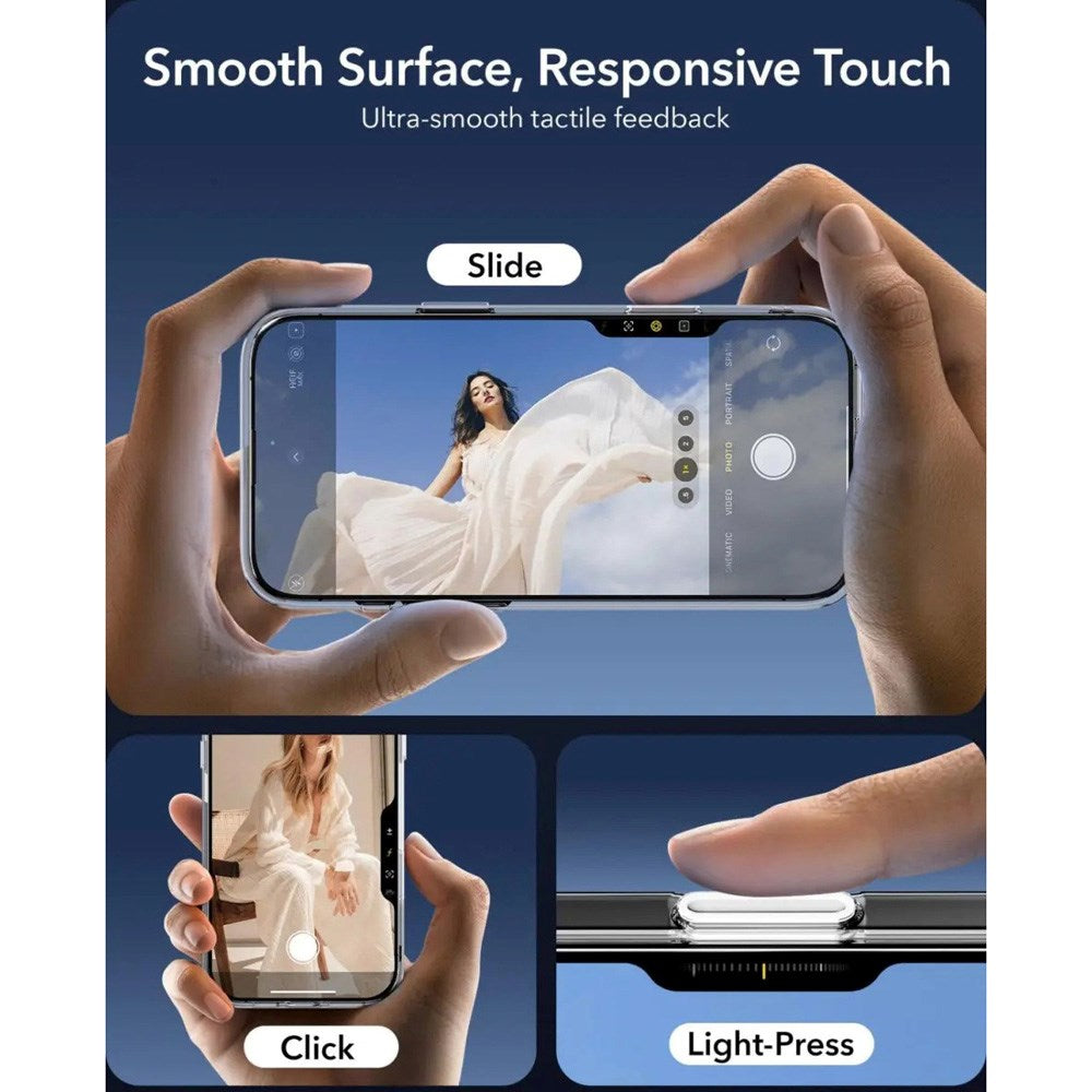 ESR iPhone 16 Pro Classic Hybrid Deksel med Camera Control-Knapp - MagSafe Kompatibel - Gjennomsiktig / Svart