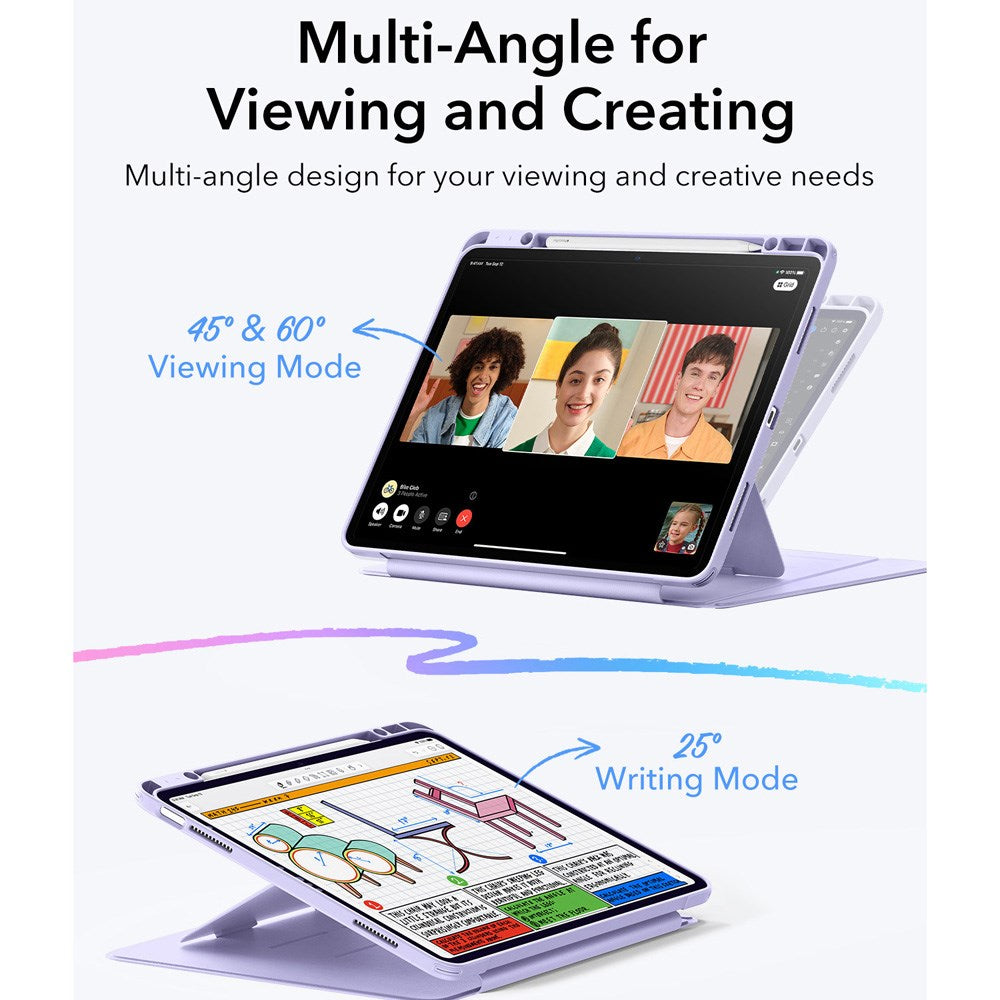 iPad Air 13" (2025 / 2024) ESR Flip Hybrid Deksel - Lilla