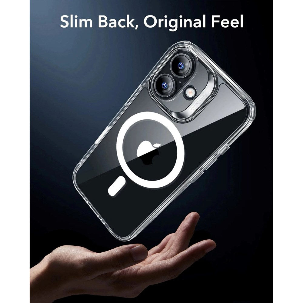 ESR iPhone 17 Classic Hybrid Deksel med Kamerakontrollknapp – MagSafe Kompatibel – Gjennomsiktig