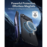 ESR iPhone Air Classic Hybrid Deksel med Kamerakontrollknapp – MagSafe Kompatibel – Matt Svart