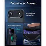 ESR iPhone Air Classic Hybrid Deksel med Kamerakontrollknapp – MagSafe Kompatibel – Matt Svart