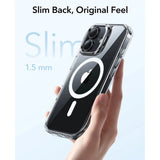 ESR iPhone 17 Classic Hybrid Stash Case med Kickstand – MagSafe Kompatibel – Gjennomsiktig