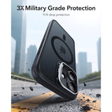 ESR iPhone 17 Classic Hybrid Stash Case med Kickstand – MagSafe Kompatibel – Matt Svart