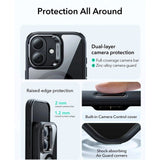 ESR iPhone 17 Classic Hybrid Stash Case med Kickstand – MagSafe Kompatibel – Gjennomsiktig / Svart