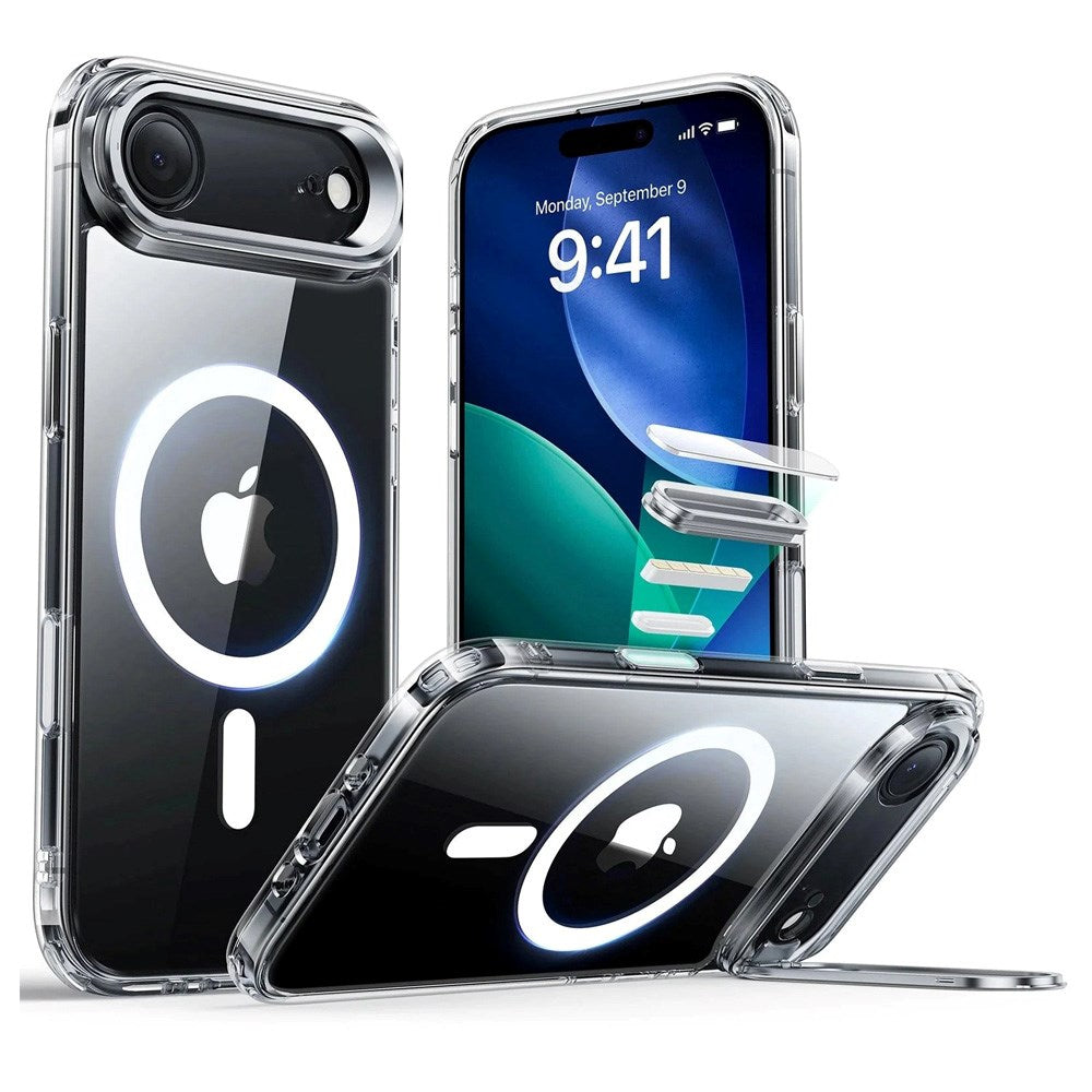 ESR iPhone Air Classic Hybrid Stash Case med Kickstand – MagSafe Kompatibel – Gjennomsiktig