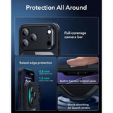 ESR iPhone 17 Pro Classic Hybrid Deksel med Kamerakontrollknapp – MagSafe Kompatibel – Gjennomsiktig / Svart