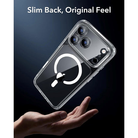 ESR iPhone 17 Pro Max Classic Hybrid Deksel med Kamerakontrollknapp – MagSafe Kompatibel – Gjennomsiktig