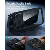 ESR iPhone 17 Pro Max Classic Hybrid Deksel med Kamerakontrollknapp – MagSafe Kompatibel – Gjennomsiktig / Svart