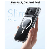 ESR iPhone 17 Pro Max Classic Hybrid Stash Case med Kickstand – MagSafe Kompatibel – Gjennomsiktig