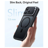 ESR iPhone 17 Pro Max Classic Hybrid Stash Case med Kickstand – MagSafe Kompatibel – Matt Svart