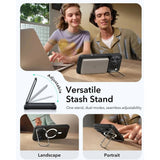 ESR iPhone 17 Pro Max Classic Hybrid Stash Case med Kickstand – MagSafe Kompatibel – Gjennomsiktig / Svart