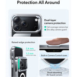 ESR iPhone 17 Pro Classic Hybrid Stash Case med Kickstand – MagSafe Kompatibel – Gjennomsiktig