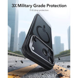 ESR iPhone 17 Pro Classic Hybrid Stash Case med Kickstand – MagSafe Kompatibel – Matt Svart