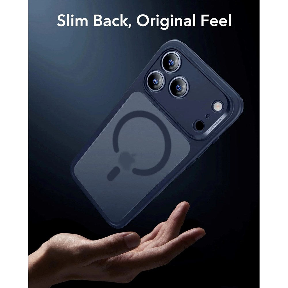 ESR iPhone 17 Pro Max Classic Hybrid Deksel med Kamerakontrollknapp – MagSafe Kompatibel – Matt Blå