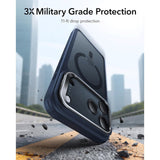 ESR iPhone 17 Pro Classic Hybrid Stash Case med Kickstand – MagSafe Kompatibel – Matt Blå