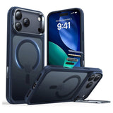 ESR iPhone 17 Pro Classic Hybrid Stash Case med Kickstand – MagSafe Kompatibel – Matt Blå