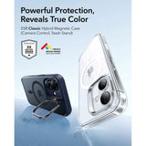 ESR iPhone 17 Classic Hybrid Stash Case med Kickstand – MagSafe Kompatibel – Matt Blå