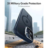 ESR iPhone 17 Classic Hybrid Stash Case med Kickstand – MagSafe Kompatibel – Matt Blå