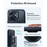 ESR iPhone 17 Classic Hybrid Stash Case med Kickstand – MagSafe Kompatibel – Matt Blå