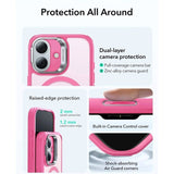 ESR iPhone 17 Classic Hybrid Stash Case med Kickstand – MagSafe Kompatibel – Matt Rosa