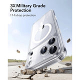 ESR iPhone 17 Pro Classic Hybrid Deksel med Kamerakontrollknapp – MagSafe Kompatibel – Gjennomsiktig / Glitter