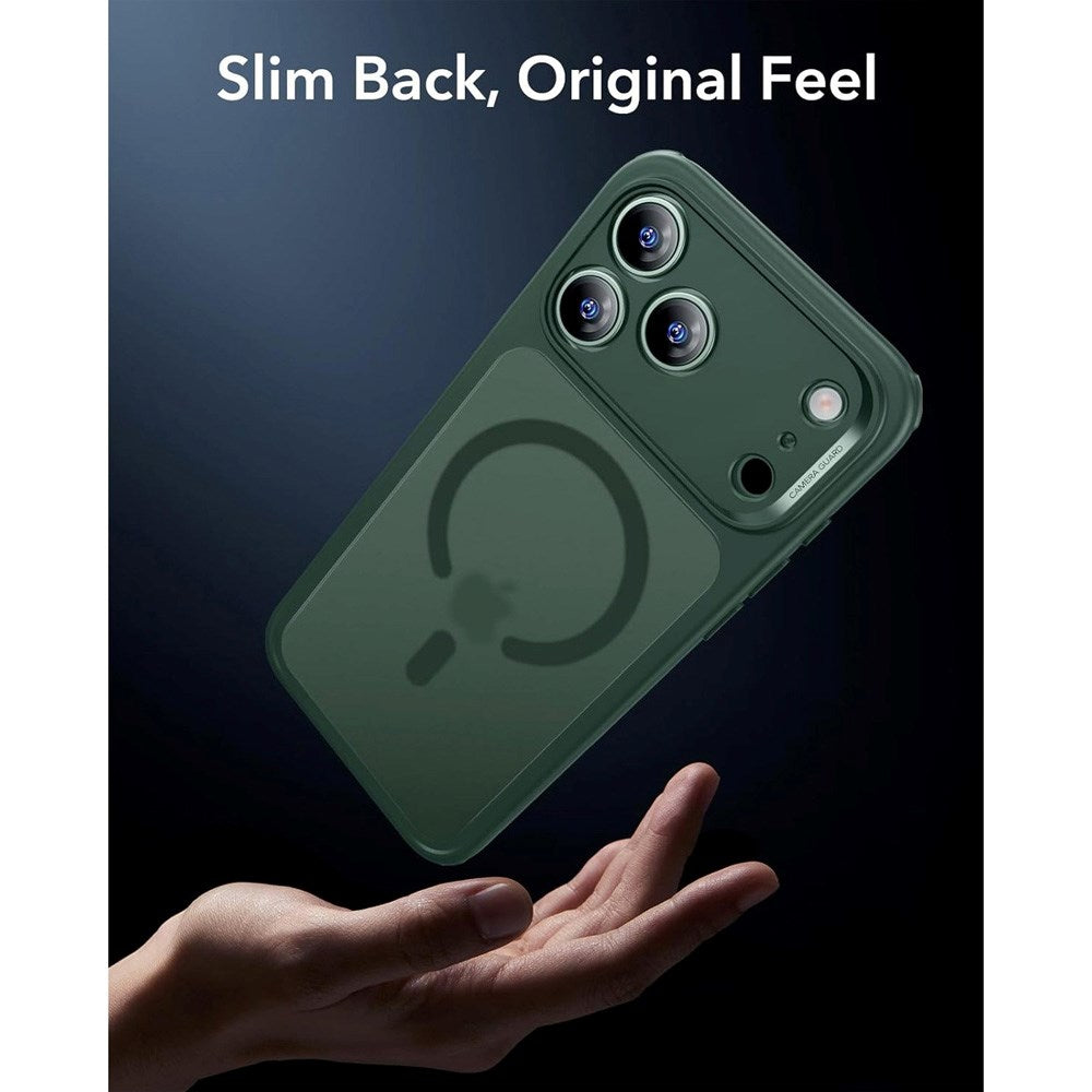 ESR iPhone 17 Pro Classic Hybrid Deksel med Kamerakontrollknapp – MagSafe Kompatibel – Matt Grønn