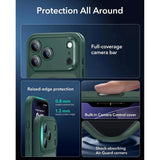 ESR iPhone 17 Pro Max Classic Hybrid Deksel med Kamerakontrollknapp – MagSafe Kompatibel – Matt Grønn