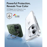 ESR iPhone 17 Classic Hybrid Stash Case med Kickstand – MagSafe Kompatibel – Matt Grønn