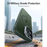 ESR iPhone 17 Classic Hybrid Stash Case med Kickstand – MagSafe Kompatibel – Matt Grønn