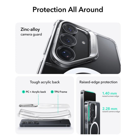 Samsung Galaxy S26 ESR Classic Hybrid Kickstand Deksel - MagSafe Kompatibel - Gjennomsiktig