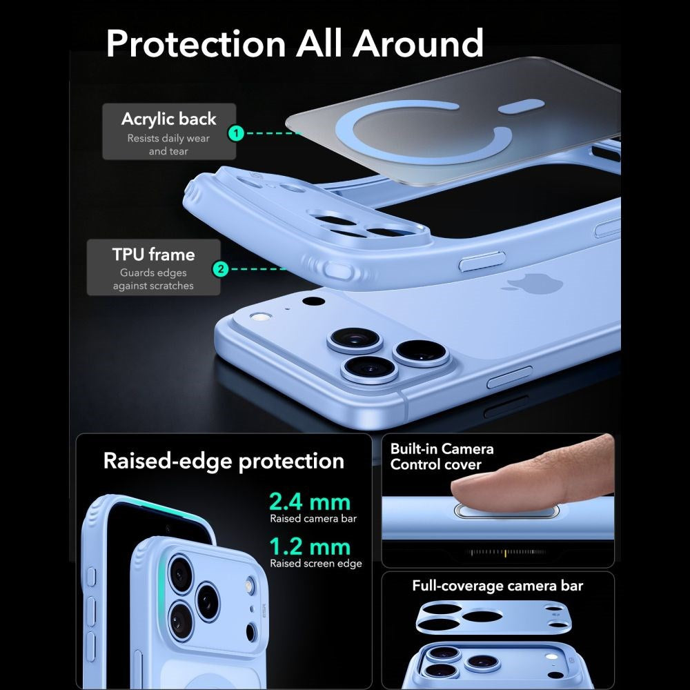 iPhone 18 Pro / 17 Pro ESR Classic Hybrid Deksel - MagSafe Kompatibel - Blå