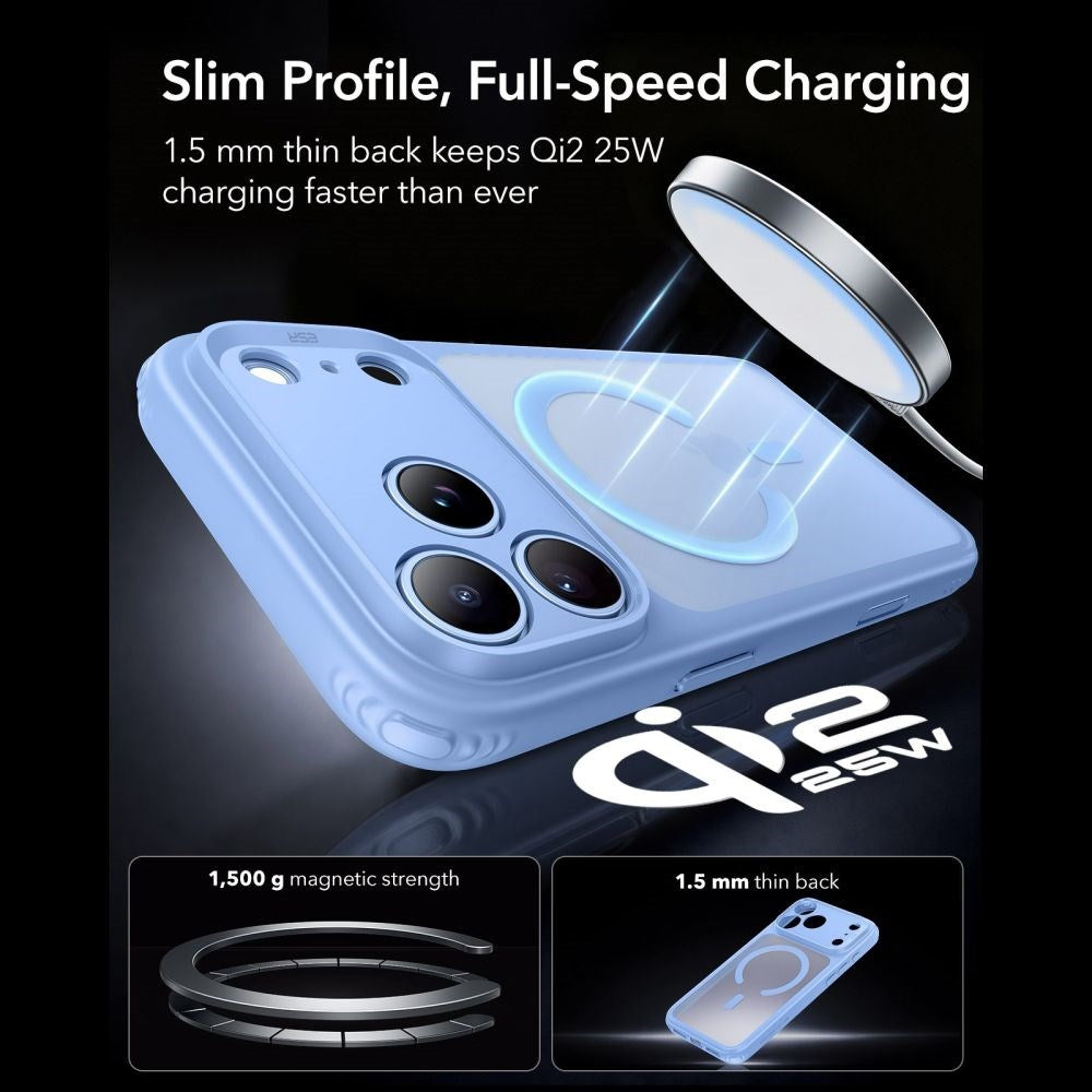 iPhone 18 Pro / 17 Pro ESR Classic Hybrid Deksel - MagSafe Kompatibel - Blå