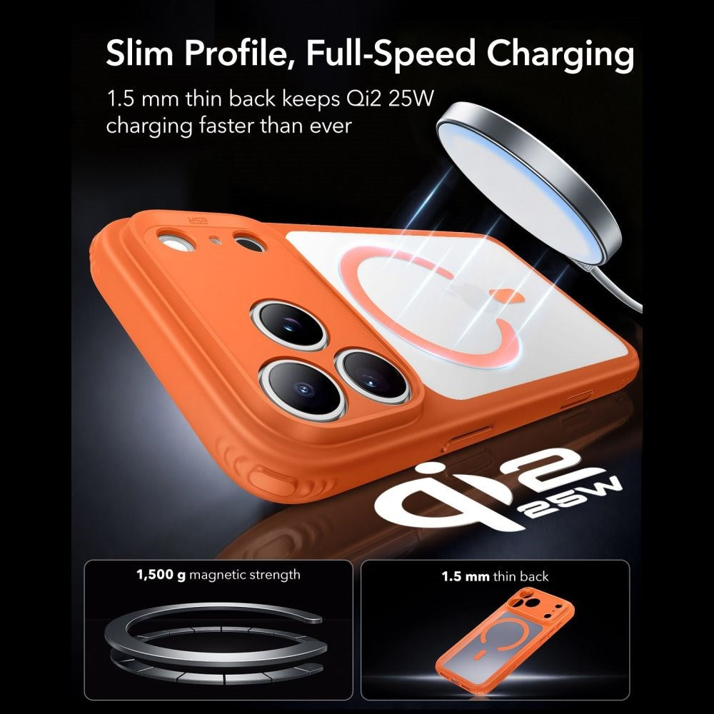 iPhone 18 Pro / 17 Pro ESR Classic Hybrid Deksel - MagSafe Kompatibel - Oransje