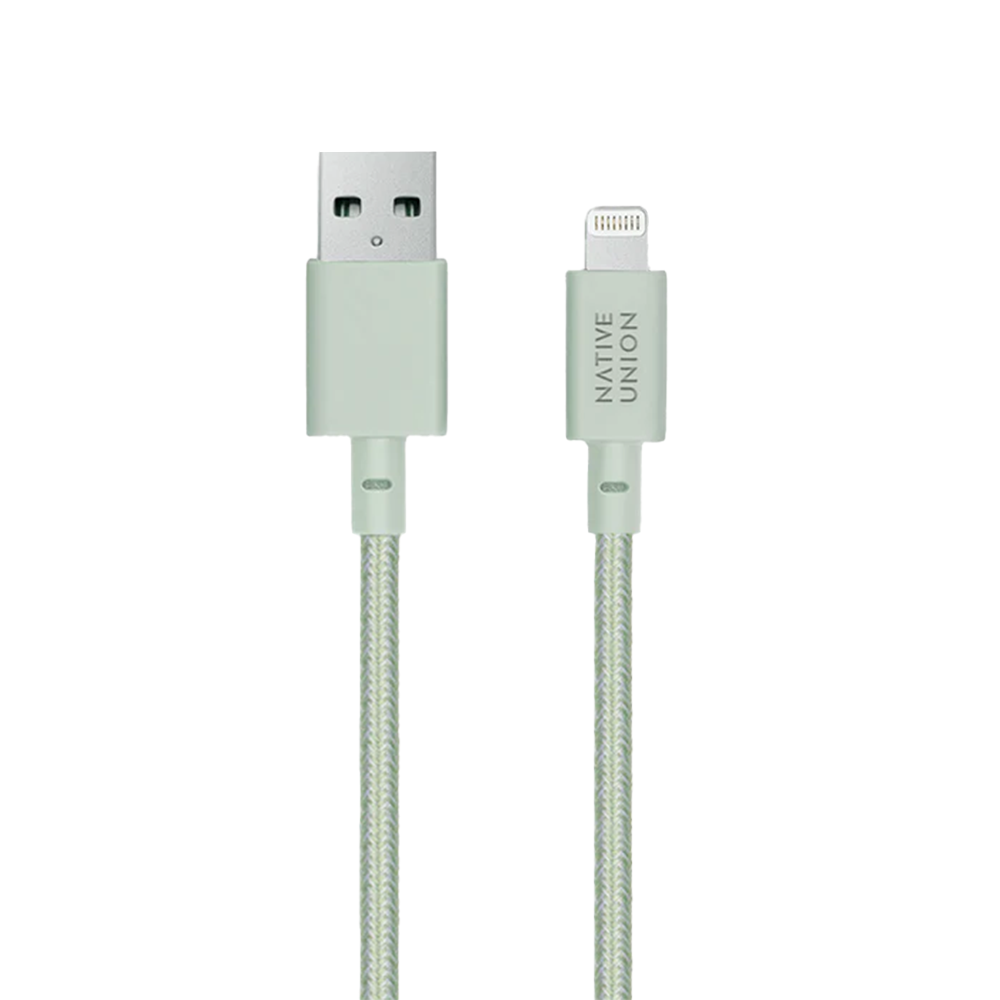 Native Union Belt Kabel USB-A til Lightning med Skinnspende 1.2 meter - Sage