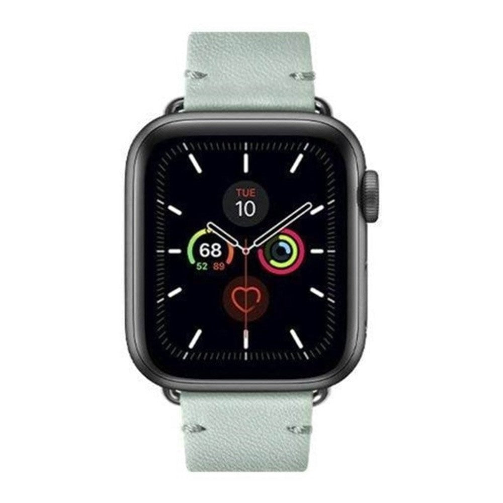 Apple Watch (38/40/SE/41/42mm) Native Union Classic Rem i Ekte Skinn - Grønn