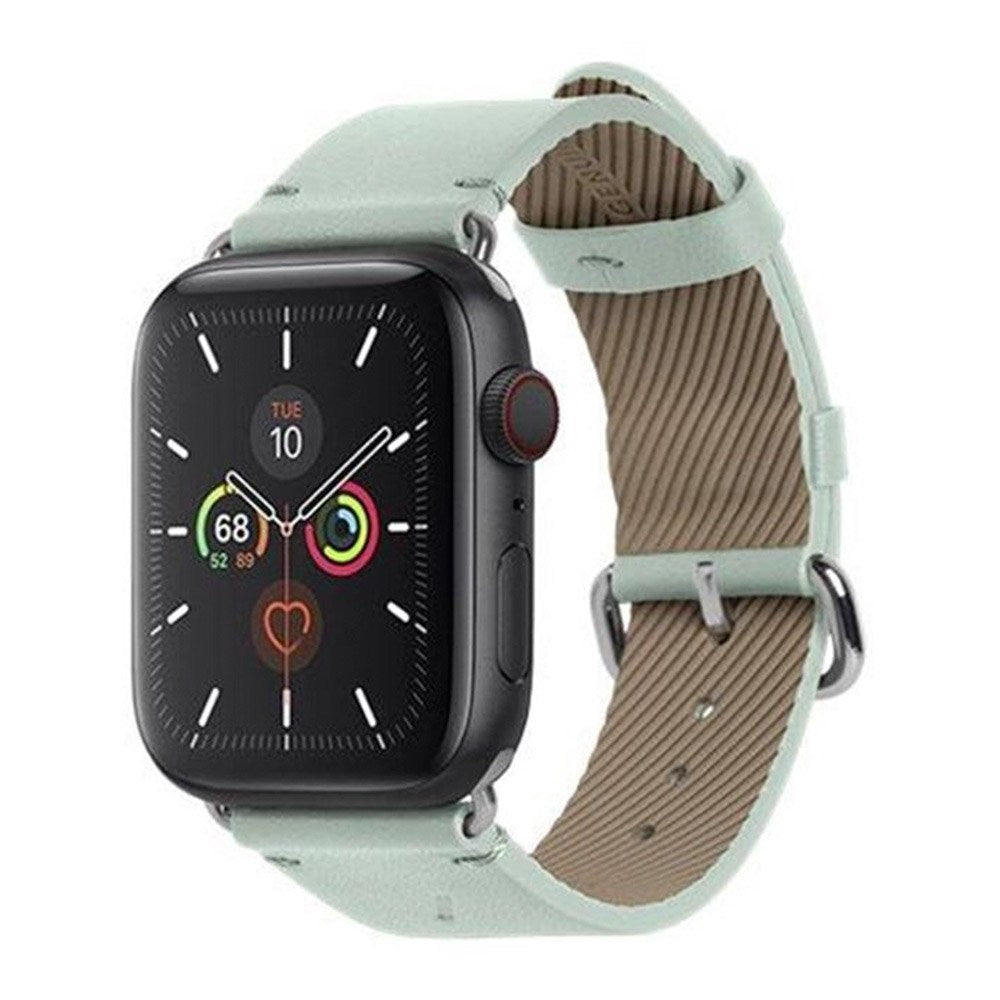 Apple Watch (42/44/SE/45/46/49mm) Native Union Classic Rem i Ekte Skinn - Grønn