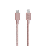 Native Union Night Cable USB-C til Lightning med Skinnspende 3 meter. - Rosa