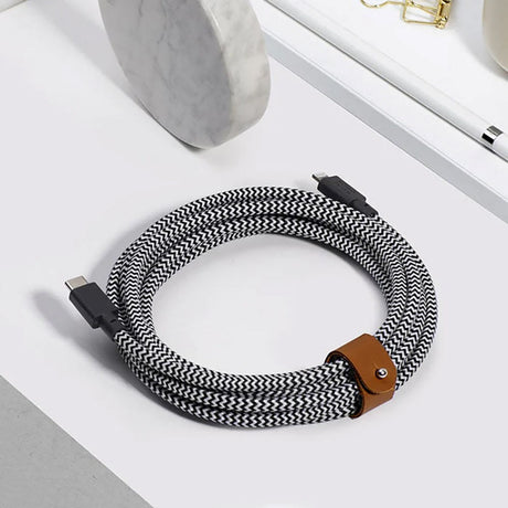 Native Union Night Cable USB-C til Lightning med Skinnspende 3 meter. - Rosa