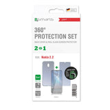 Nokia 2.2 4smarts 360⁰ Protection Set (Deksel + Herdet Glass)