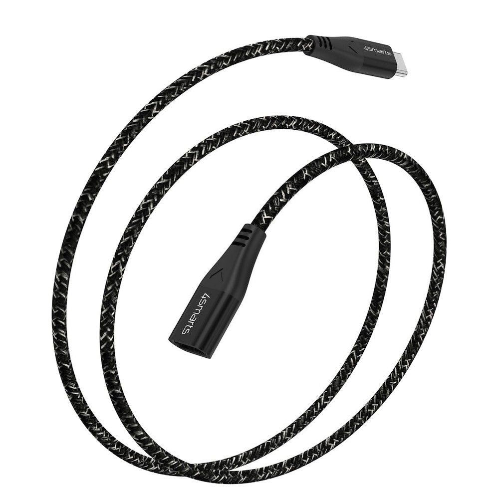 4smarts 60W USB-C Forlengelseskabel - 1.5m - Monokrom
