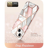 iPhone 14 Plus i-Blason Cosmo Marble Deksel m. Skjermbeskytter - Rosa