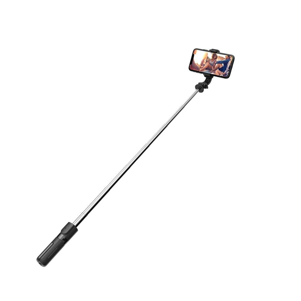 Tech-Protect L02S Selfie Stick med Stativ & Bluetooth - Svart