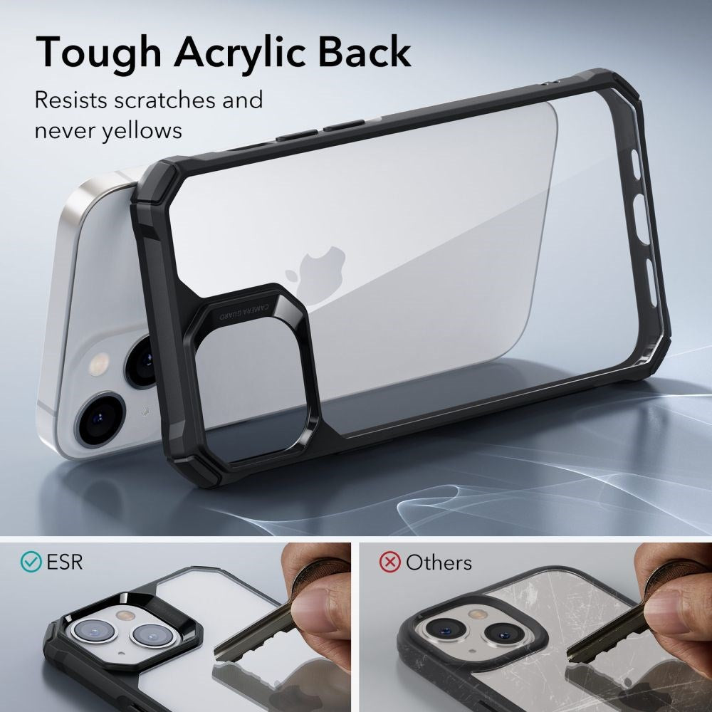 iPhone 14 Plus Deksel ESR Air Armor Clear Hard Case - Gjennomsiktig / Svart