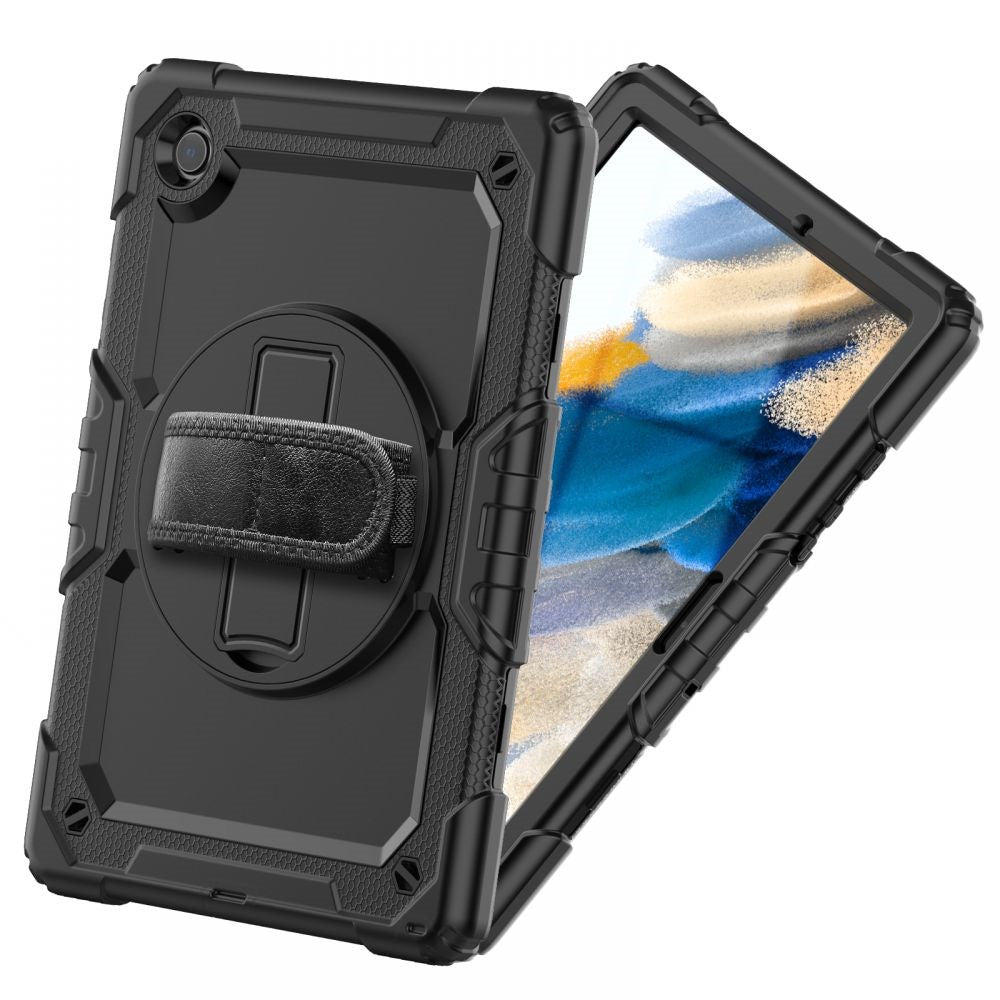 Samsung Galaxy Tab A8 10.5" (2021) Solid360 Håndverker Deksel m. Beskyttende Film fra Tech-Protect - Svart